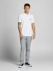 Jack&Jones Moška polo majica JJESHARK Slim Fit 12205025 White Navy Blaze r (Velikost M)