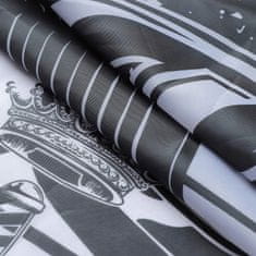 Korbi Frizerska Ogrinjala Skull Barber Črna 140x160cm