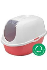 Straniščna mačka SMART CAT pokrita 54,5x39,1x40,3cm, koralna