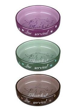 Trixie Keramična skleda za mačke nizka mešanica barv 0,3l 15cm TR