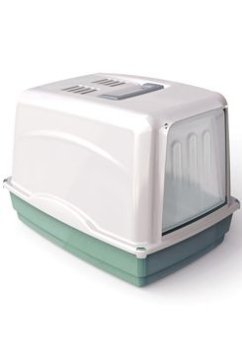 Straniščna mačka Vicky, prekrita s filtrom, 54x39x39cm, zelena