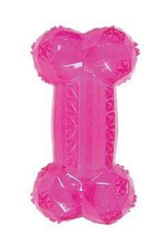 Zolux Igrača za pse BONE TPR POP kost 12cm roza