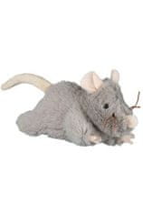 Trixie Igrača mačka Miška siva pliš robustna 15cm 1pc TR