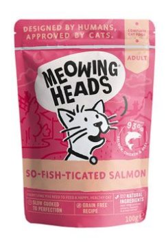 Meowing Heads Žepek iz lososa z okusom rib 100 g
