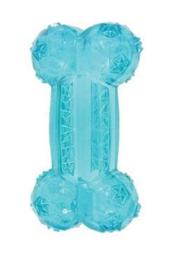 Zolux Igrača za pse BONE TPR POP kost 12cm turkizna