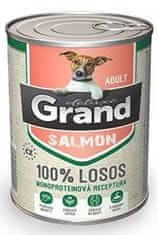GRAND cons. deluxe dog 100% losos za odrasle 400g
