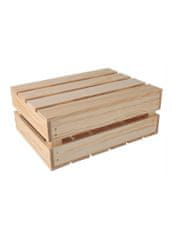 Čisté dřevo CleanWood Lesena škatla 40 x 30 x 15 cm - s pokrovom