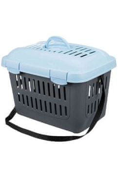 Trixie Zaboj CAPRI MIDI s pokrovom 44x33x32cm sivo/modra TR