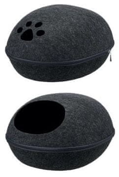 Trixie Pasja postelja LIVA z zadrgo 40x24x47cm temno siva TR