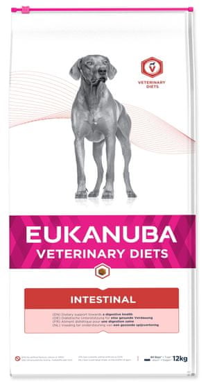 Eukanuba Intestinal veterinarska dieta za pse z občutljivo prebavo, 12 kg