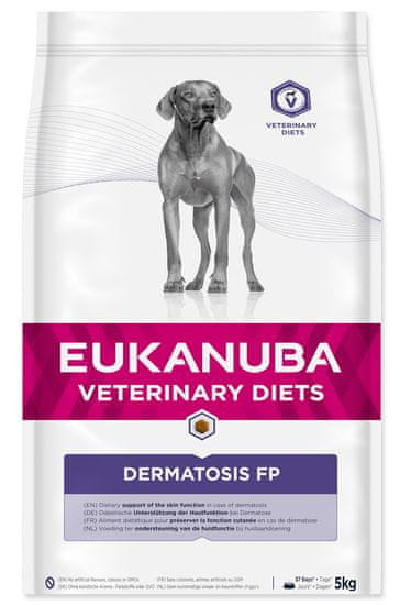 Eukanuba veterinarska dieta za pse z občutljivo kožo Dermatosis, 5 kg