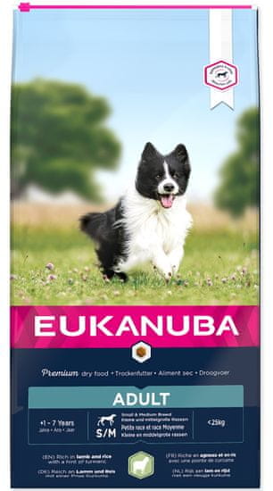 Eukanuba hrana za psa Adult Small & Medium Breed Lamb & Rice 12 kg