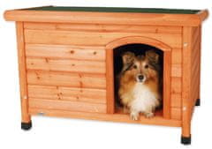 Trixie lesena hiška za pse z ravno streho, S-M: 85x58x60 cm
