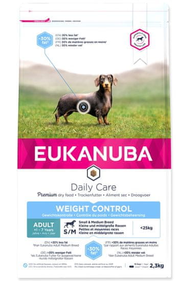 Eukanuba hrana za odrasle pse srednih pasem Weight Control, 3 kg