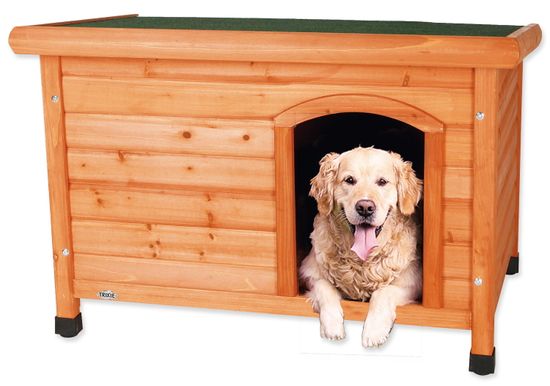 Trixie lesena hiška za pse, ravna streha, L: 116x82x79 cm