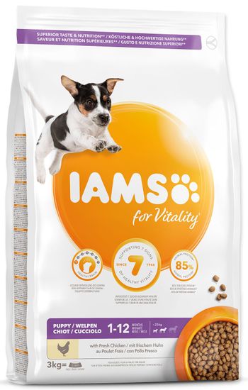 IAMS hrana za pse Dog Puppy Small&amp;Medium Chicken, 3 kg