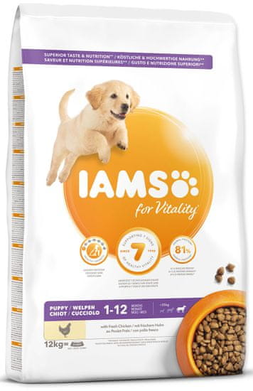 IAMS hrana za pse Dog Puppy Large Chicken, 12 kg