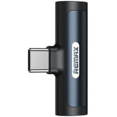 REMAX 2 v 1 USB-C polnilni in avdio adapter, črn (RL-LA03a)