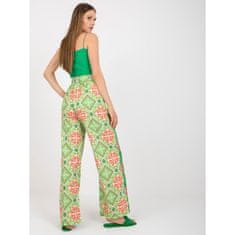 ITALY MODA Ženske vzorčaste široke hlače SHERRIE green DHJ-SP-13587.66P_388170 Univerzalni