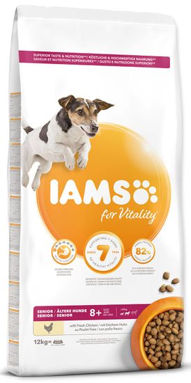 IAMS hrana za pse Dog Senior Small&amp;Medium Chicken, 12 kg