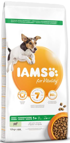 IAMS hrana za pse Dog Adult Small&amp;Medium Lamb, 12 kg