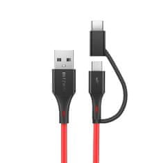 Blitzwolf Kombiniran kabel 2v1 iz USB-A na Type-C in Micro USB 0,9m