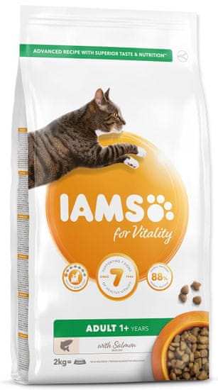 IAMS krma za mačke Cat Adult Salmon, 2 kg