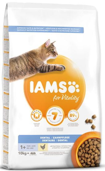 IAMS hrana za mačke Cat Adult Dntl Chicken, 10 kg