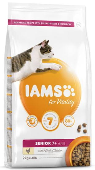IAMS hrana za mačke Cat Senior Chicken, 2 kg