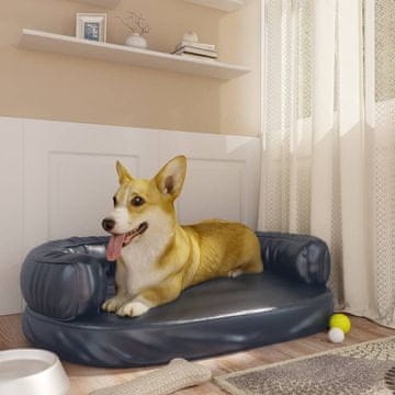 Vidaxl vidaXL Ergonomska pasja postelja, temno modra, 75 x 53 cm
