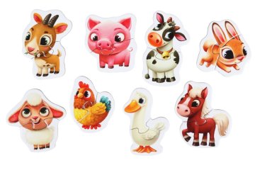 Puzzlika Sestavljanka za otroke PUZZLE “ŽIVALI NA KMETIJI” Puzzlika