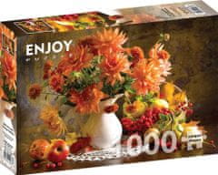 ENJOY Puzzle Tihožitje z oranžnimi dalijami 1000 kosov