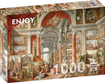ENJOY Puzzle Paolo Panini: Pogled na sodobni Rim 1000 kosov