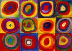 ENJOY Sestavljanka Vasilij Kandinski: Barvne študije - Kvadrati s krogi 1000 kosov