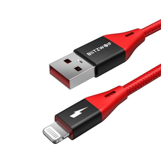 Blitzwolf Kabel iz USB-A na Lightning pleten 1,8m