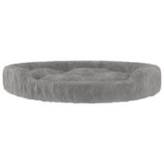 Vidaxl Pasja postelja siva 90x70x23 cm pliš