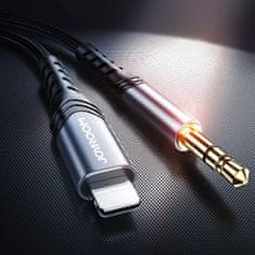 Joyroom stereo zvočni kabel AUX 3,5 mm mini jack - Lightning za iPhone iPad 2 m črn (SY-A02) - odprodaja