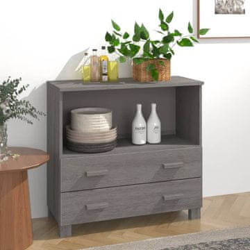 Vidaxl vidaXL HAMAR Omarica svetlo siva 85x35x80 cm borov les