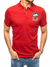 Dstreet moška polo majica z ovratnikom z vezenjem Pratap rdeča M