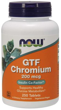 NOW Foods NOW Chromium GTF, 200 µg, 250 tablet