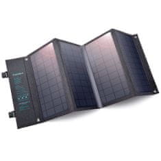 Choetech zložljiv sončni fotovoltaični polnilec 36W Quick Charge Power Delivery USB / USB Type C (94 x 36 cm) siv (SC006)