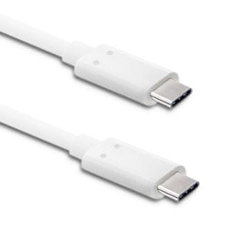 shumee Qoltec USB 3.1 kabel tipa C moški | USB 3.1 tip C moški | 1 m | bel