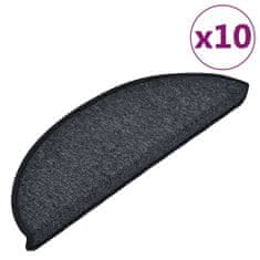 Vidaxl Preproge za stopnice 10 kosov 56x20 cm antracitne