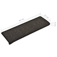 Vidaxl Preproge za stopnice 15 kosov 65x25 cm antracitne