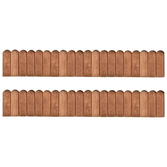 Vidaxl Vrtne obrobe 2 kosa 120 cm impregnirana borovina