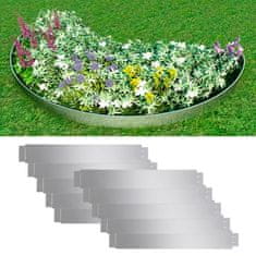Vidaxl Set 10 kosov ograde iz fleksibilnega pocinkanega jekla 100 x 15 cm