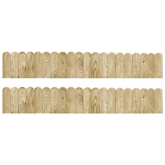 Vidaxl Vrtne obrobe 2 kosa 120 cm impregnirana borovina