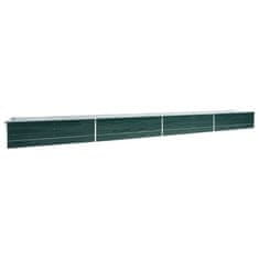 Vidaxl Visoka greda pocinkano jeklo 600x80x45 cm zelena