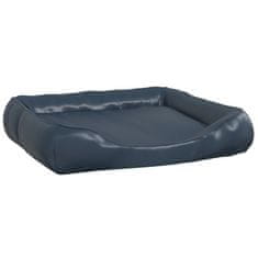 Vidaxl Pasja postelja temno modra 120x100x27 cm umetno usnje
