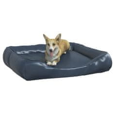 Vidaxl Pasja postelja temno modra 105x80x25 cm umetno usnje